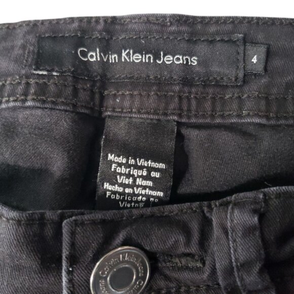 Calvin Klein Jeans Women's Black Skinny Crop Jeans 4 - Picture 3 of 5
